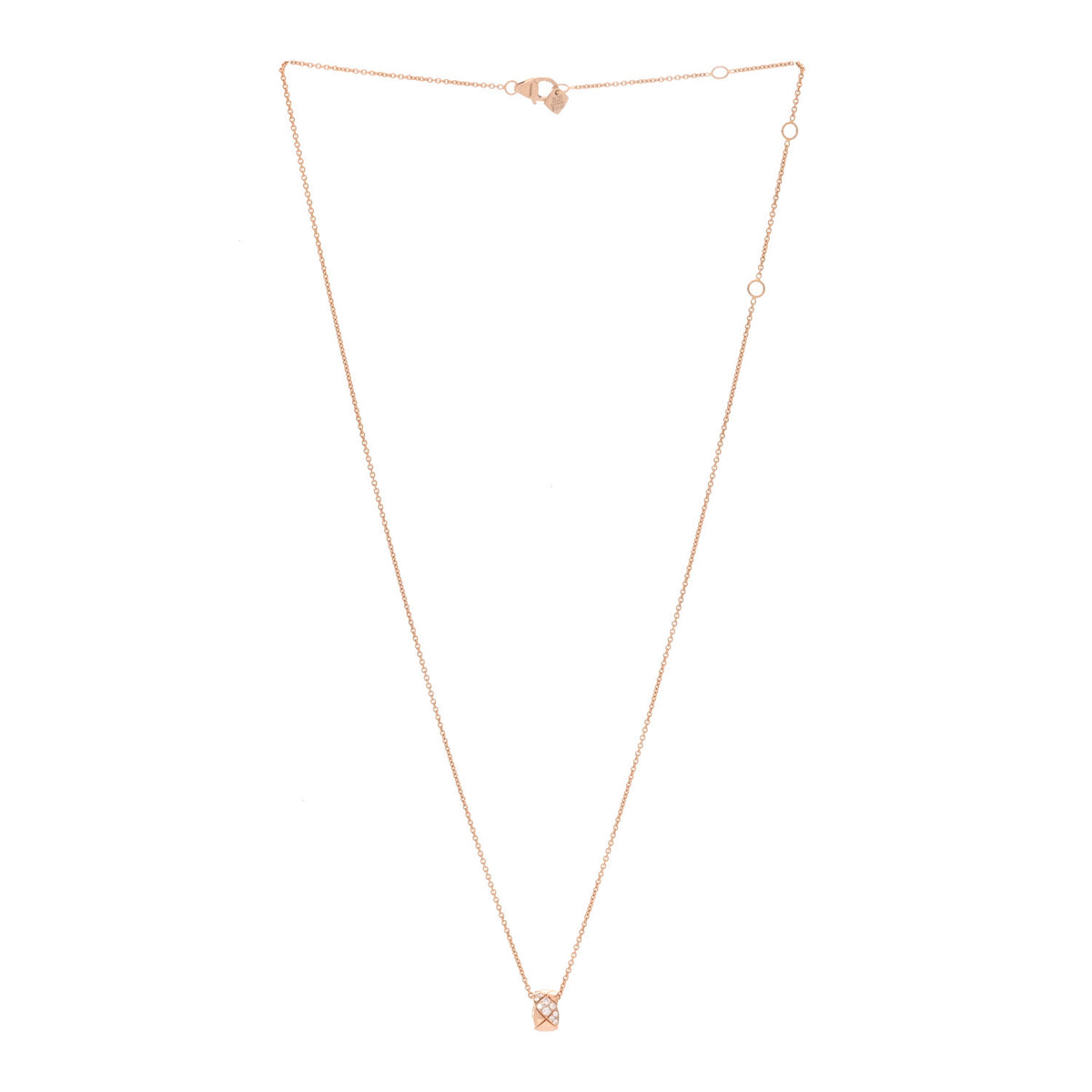 18K Beige Gold Diamond Coco Crush Necklace
