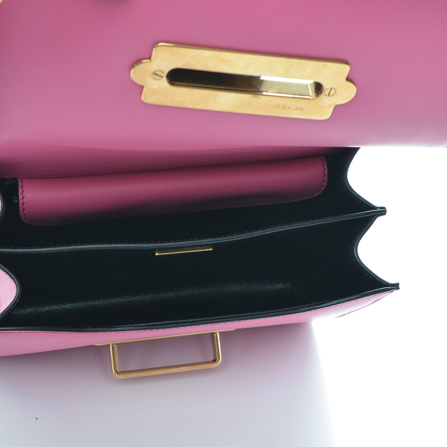 Prada City Calf Saffiano Cahier Bag Fuxia Black 5 of 6