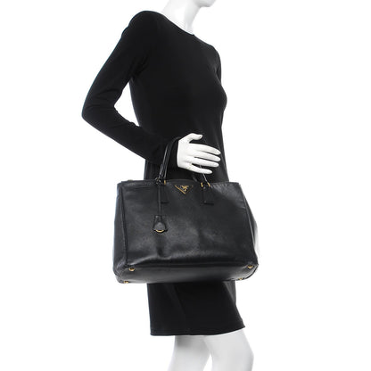 Prada Saffiano Large Galleria Double Zip Tote Black 2 of 22
