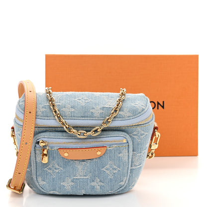 Louis Vuitton Monogram Denim Mini Bumbag Sky Blue 10 of 10