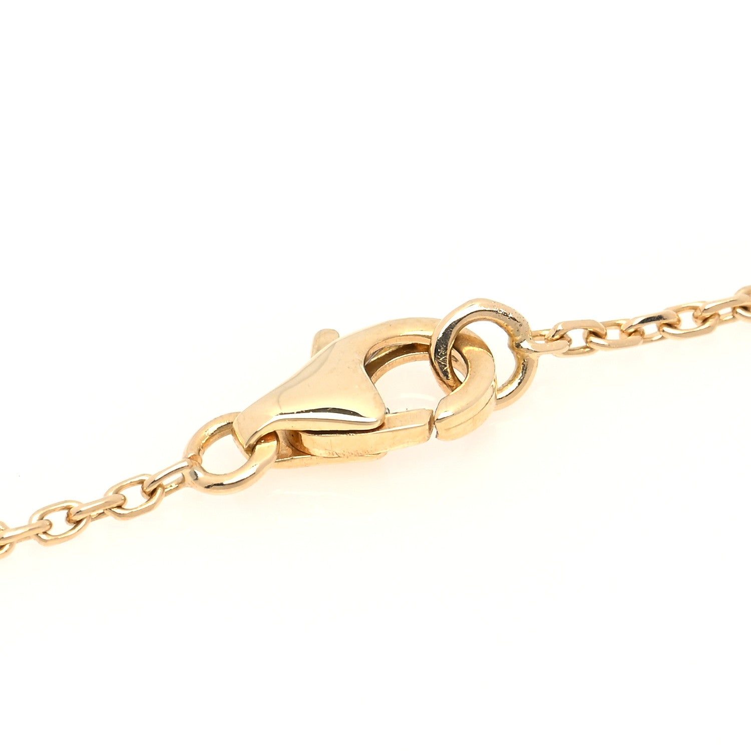 Van Cleef & Arpels 18K Yellow Gold Mother of Pearl Lucky Alhambra Butterfly Pendant Necklace 5 of 6