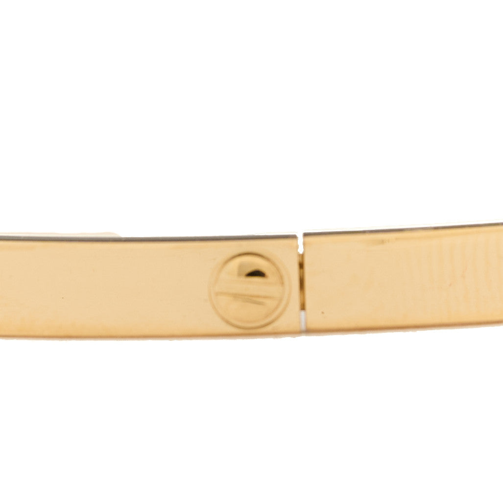 18K Yellow Gold 6 Diamond Small LOVE Bracelet 16