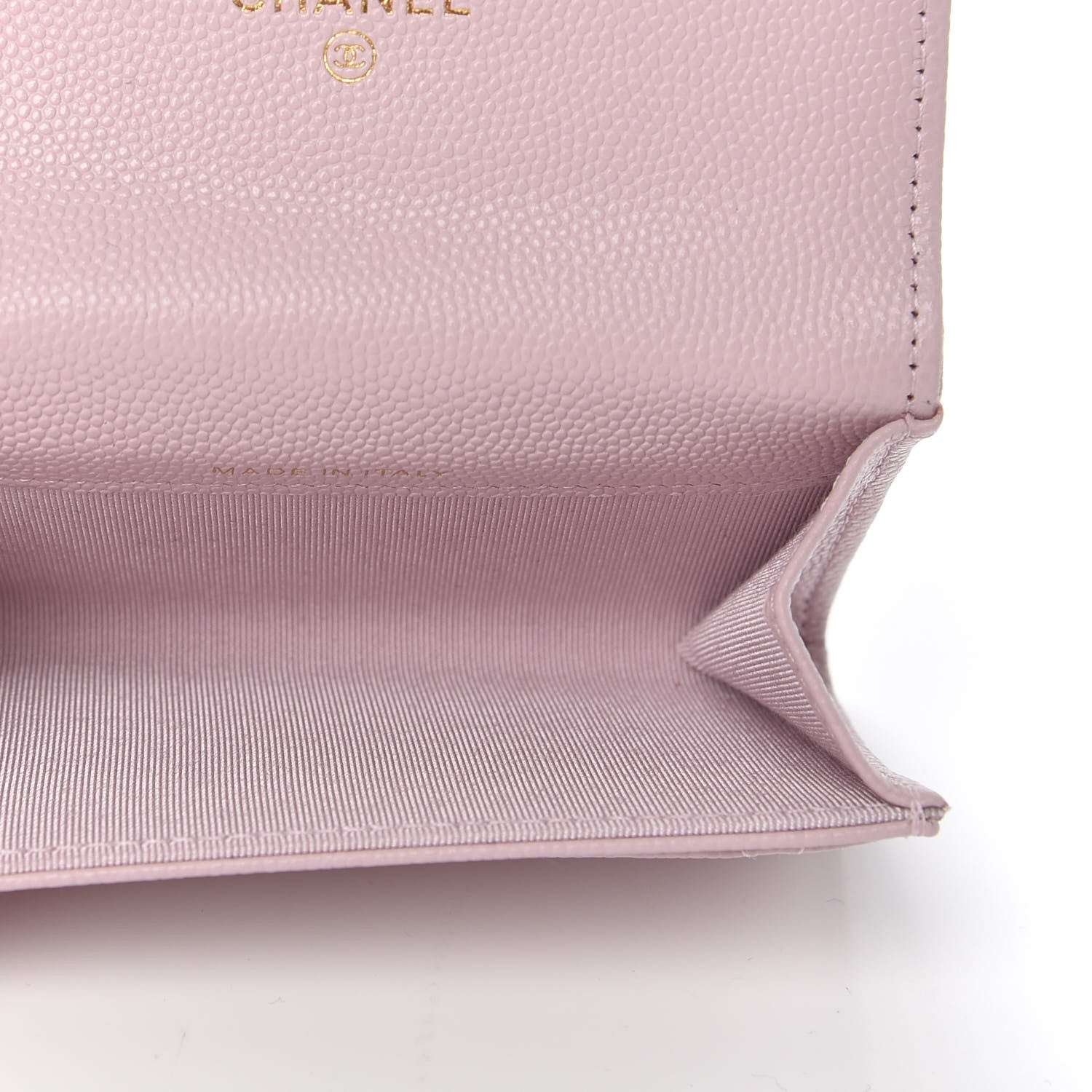 Chanel Caviar Quilted Flap Card Holder Wallet Light Pink 5 of 9