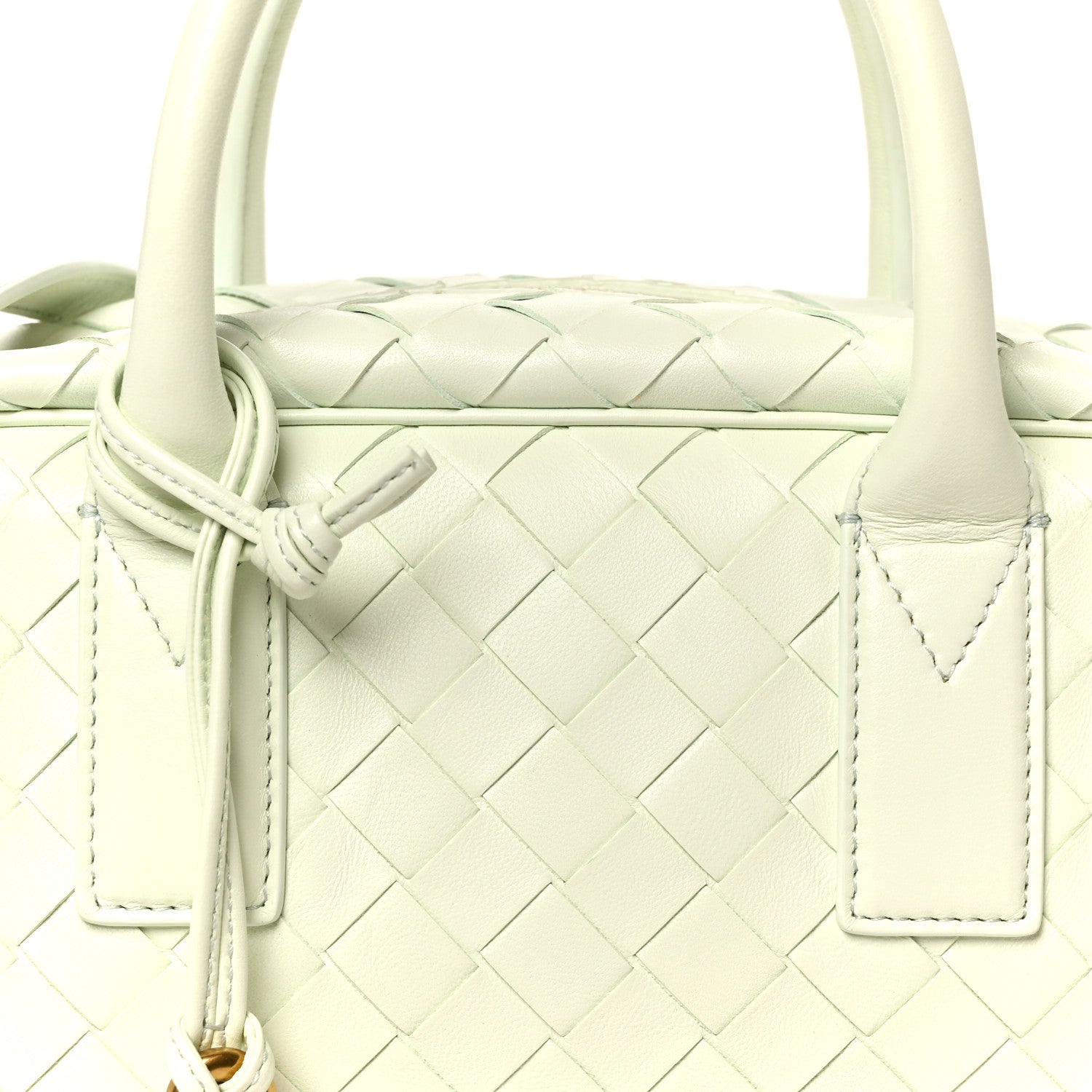 Bottega Veneta Lambskin Intrecciato Small Getaway Glacier 9 of 12