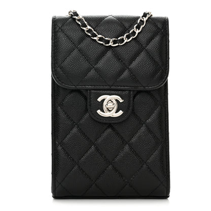 Chanel Caviar Quilted Classic Phone Holder Black 1 of 11