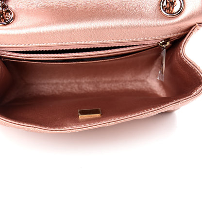 Chanel Metallic Grained Calfskin Quilted 2.55 Reissue Mini Flap Copper Pink 5 of 11