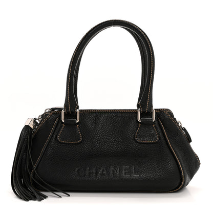 Chanel Calfskin Small Tassel Bowler  Black 1 of 15