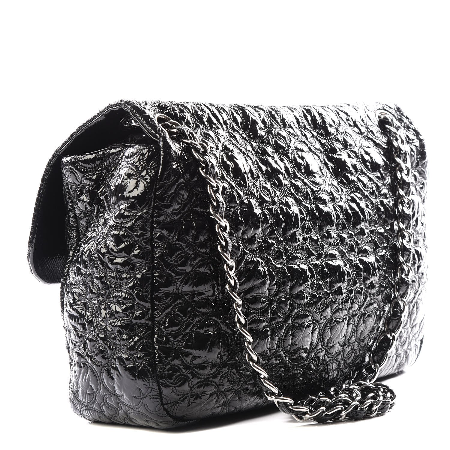 Chanel Vinyl Rock In Moscow Single Flap Black 2 of 11