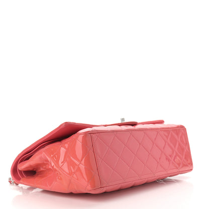 Chanel Patent Quilted Maxi Double Flap Pink 3 of 12