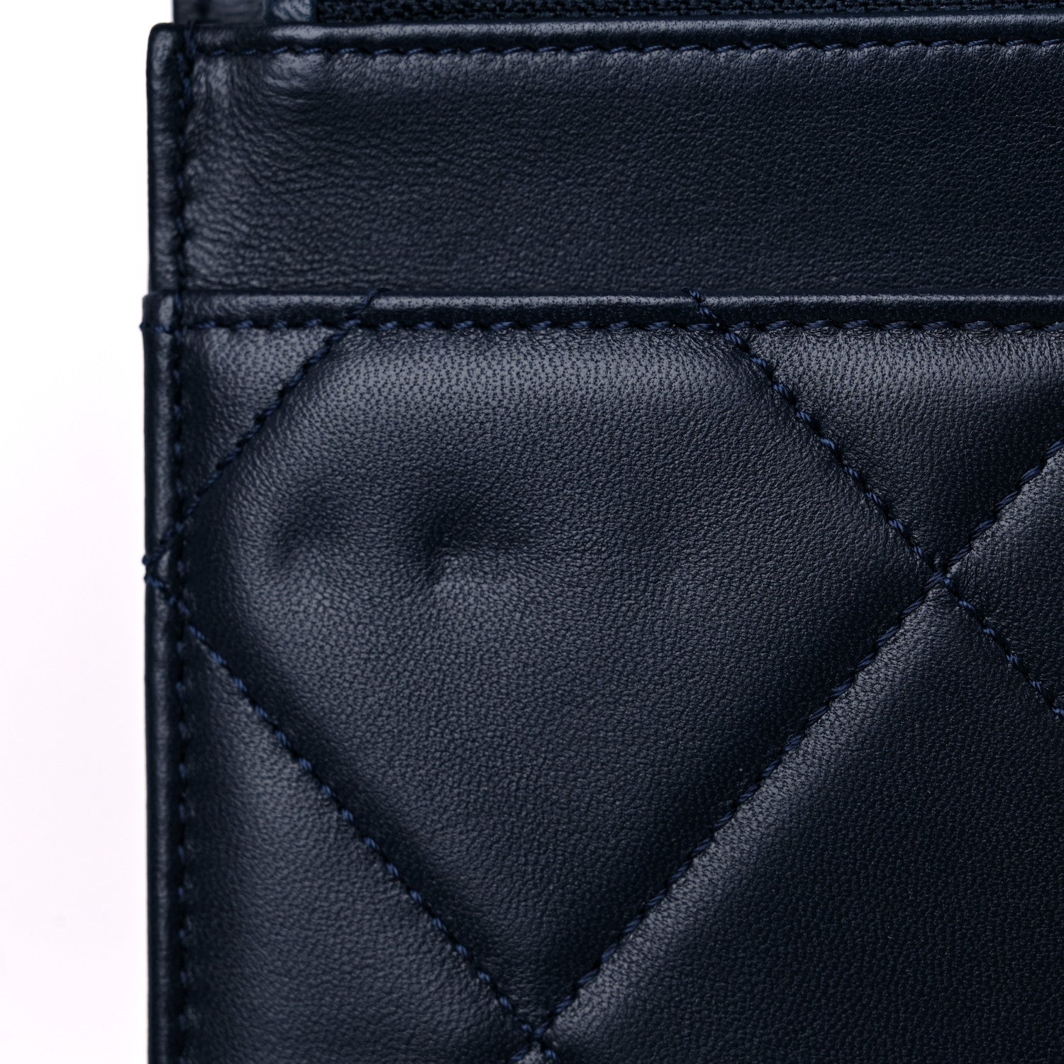 Chanel Lambskin Quilted Trendy CC Wallet On Chain WOC Navy 12 of 14