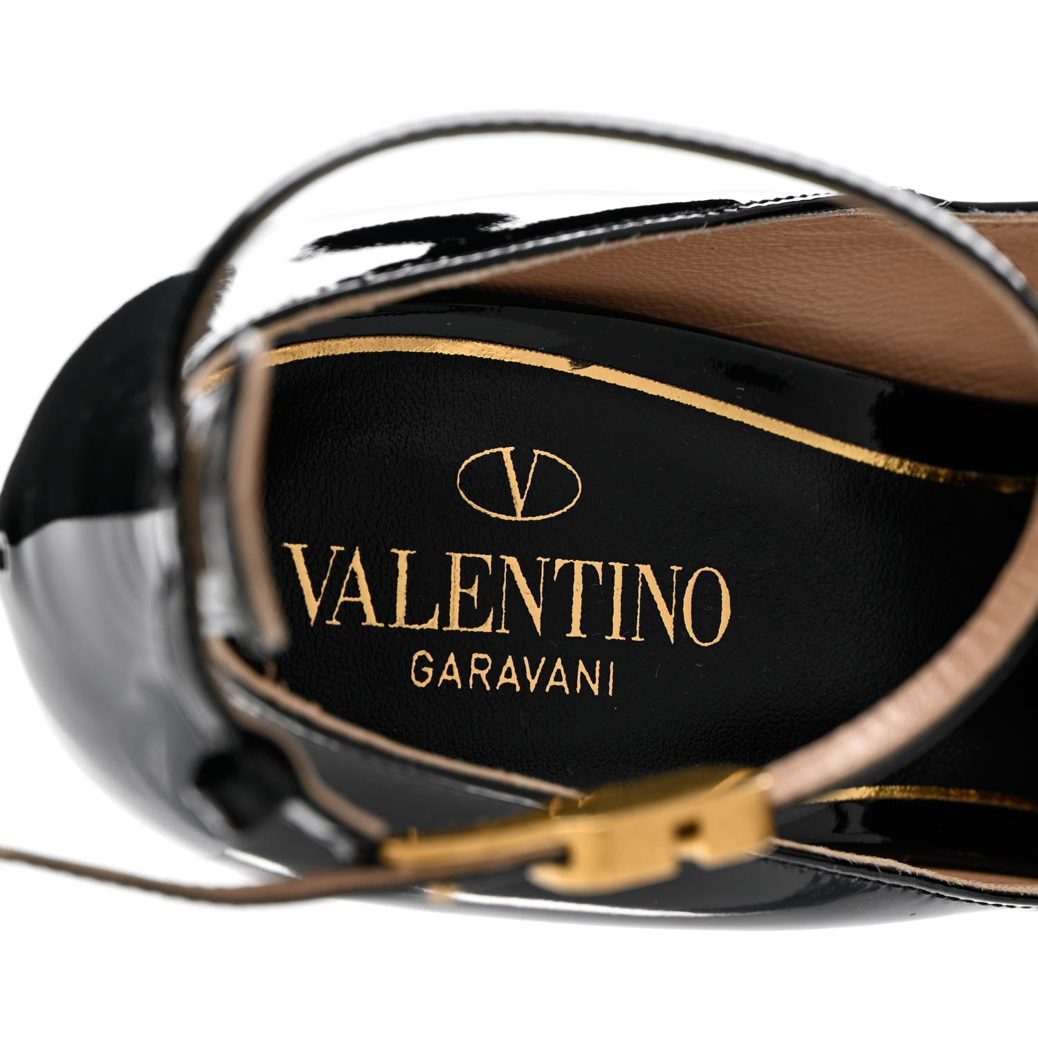 Valentino Garavani Patent Tan-Go 55/155mm Platform Pumps 37 Black 7 of 11