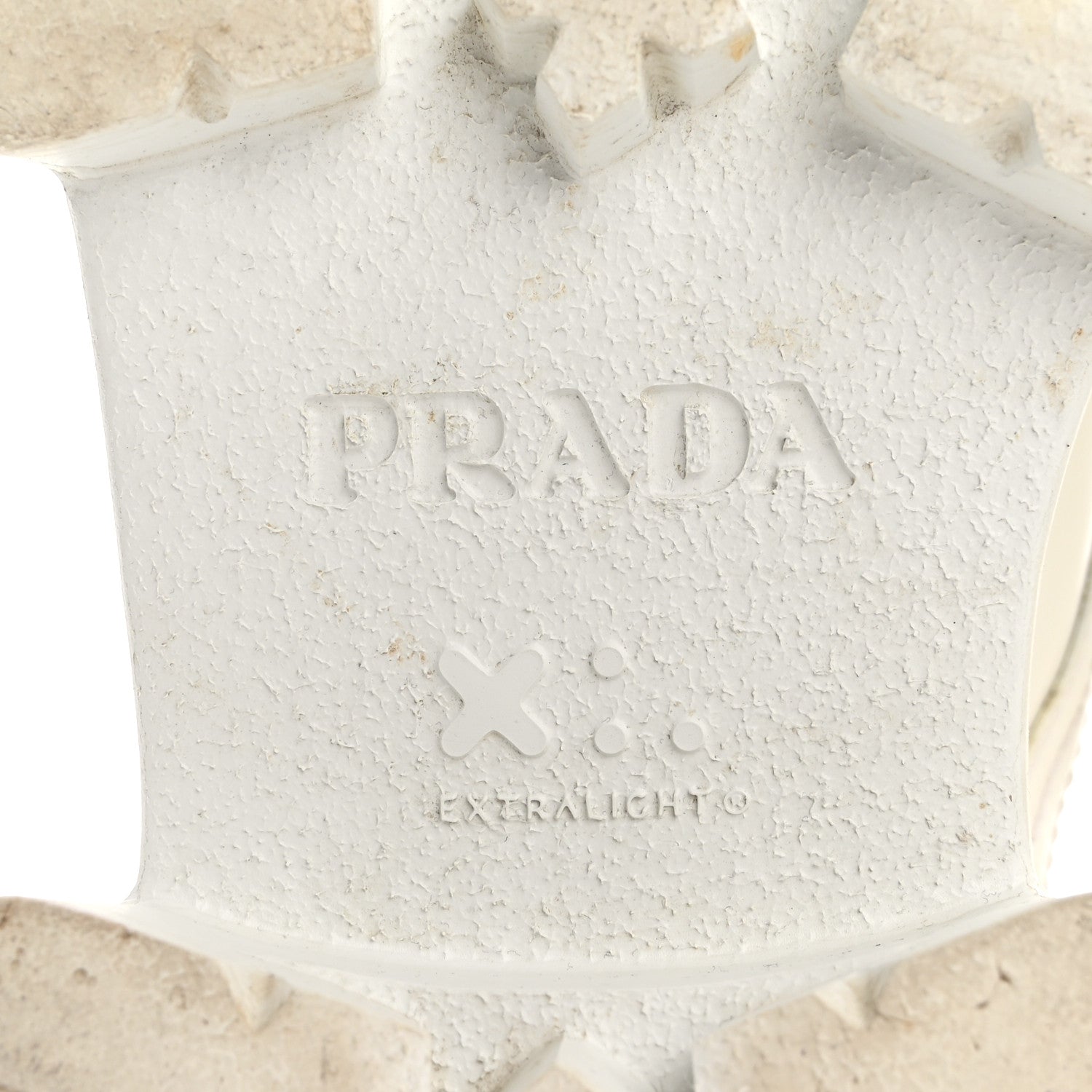 Prada Spazzolato Rois Re-Nylon Metal Triangle Logo Monolith Pouch Pocket 55mm Boots 36 White 8 of 16