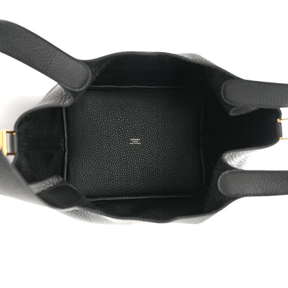 Hermes Taurillon Clemence Picotin Lock 22 MM Black 5 of 11