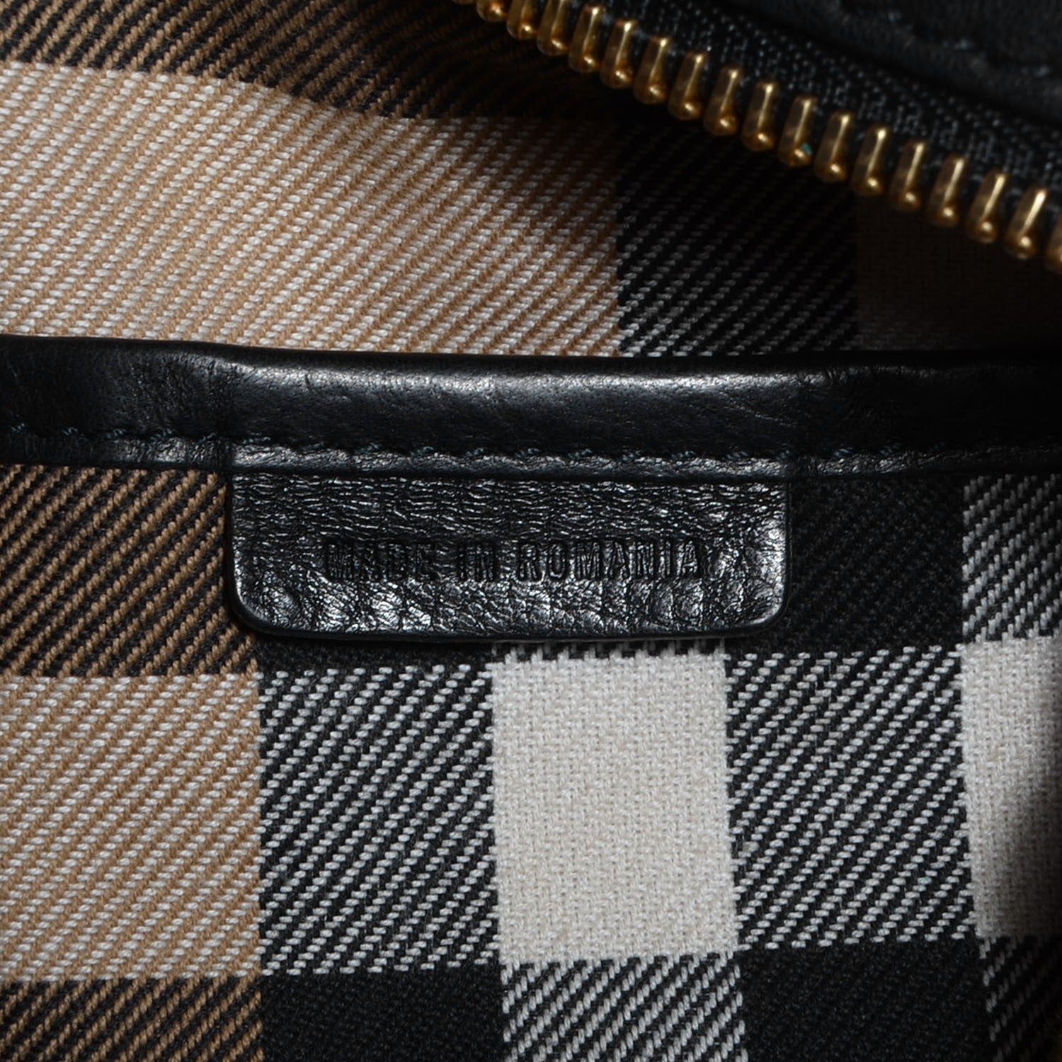 Burberry Vintage Washed Sheepskin Medium Bonington Tote Black 7 of 11