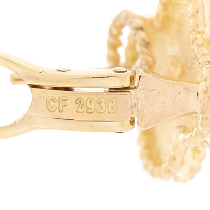 Van Cleef & Arpels 18K Yellow Gold Vintage Alhambra Earrings 4 of 4
