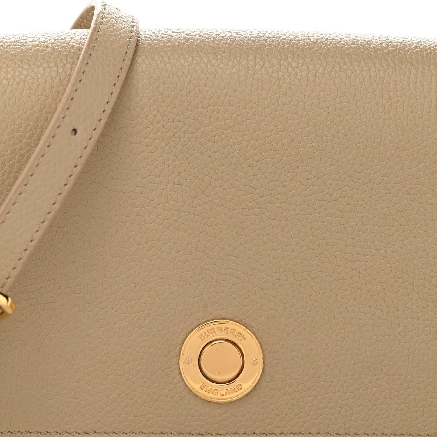Burberry Grainy Calfskin Vintage Check Hampshire Crossbody Beige 7 of 10