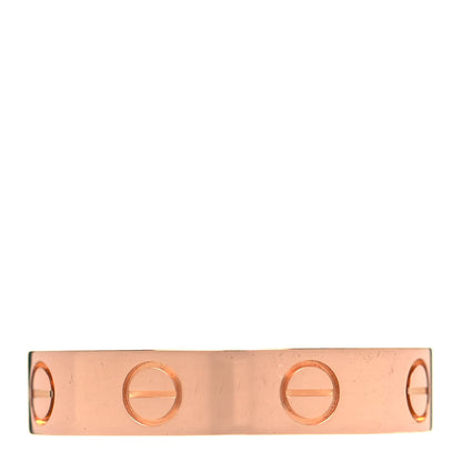 Cartier 18K Pink Gold Diamond 4mm LOVE Wedding Band Ring 49 4.75 3 of 4