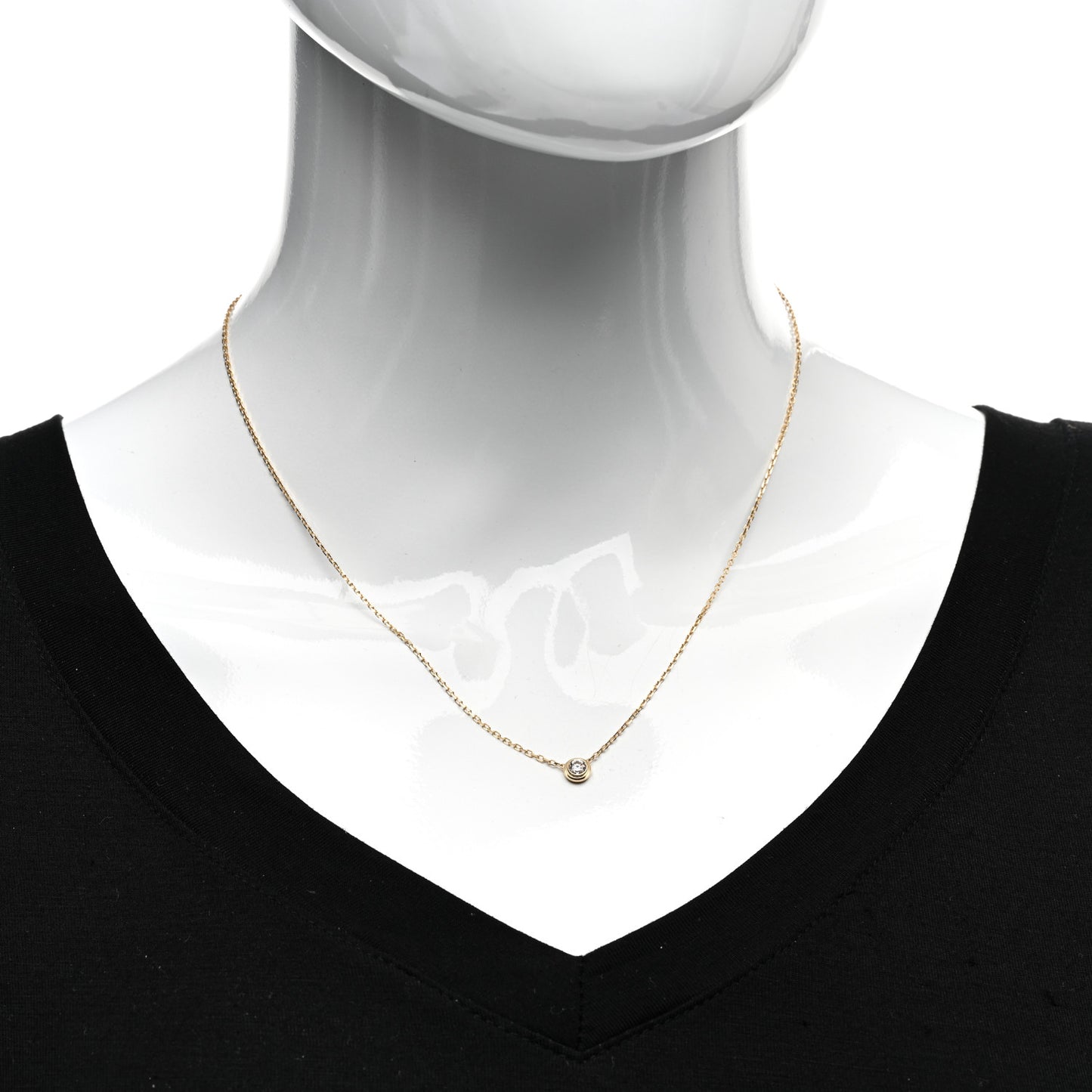 18K Yellow Gold Diamond LM D'Amour Pendant Necklace