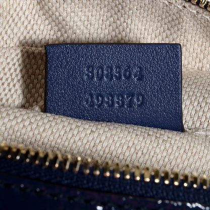 Gucci Vernice Naplack Small Soho Disco Bag Uniform Blue 7 of 9