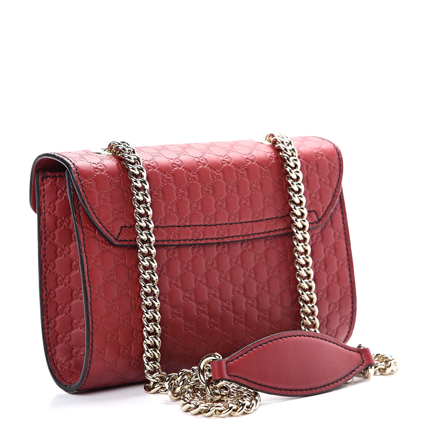 Gucci Soft Microguccissima Mini Emily Chain Shoulder Bag Rosso 2 of 10
