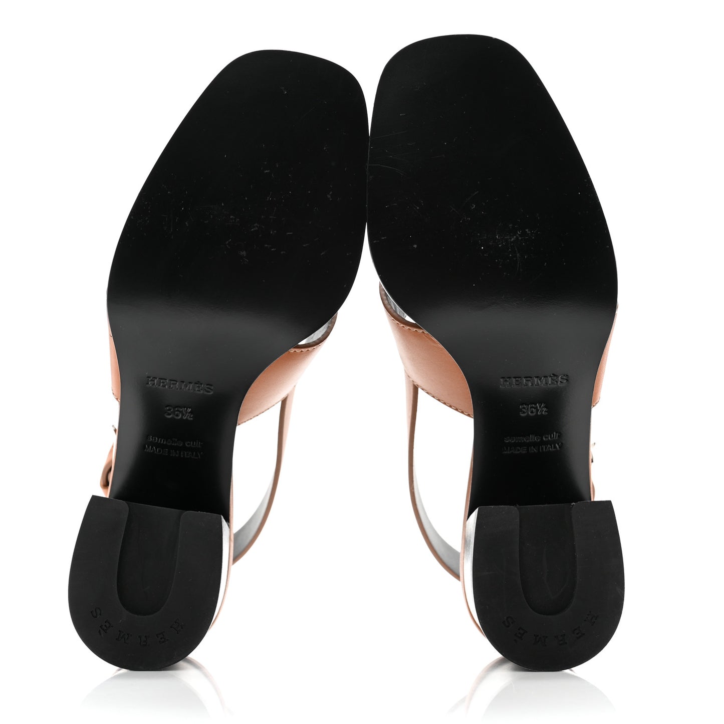 Calfskin Elbe 60 Sandals 36.5 Marron Glaise