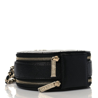 Chanel Caviar Quilted Round Handle With Care Vanity With Chain Black 4 of 11