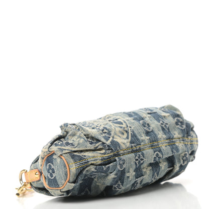 Louis Vuitton Monogram Denim Mini Pleaty Blue 4 of 11