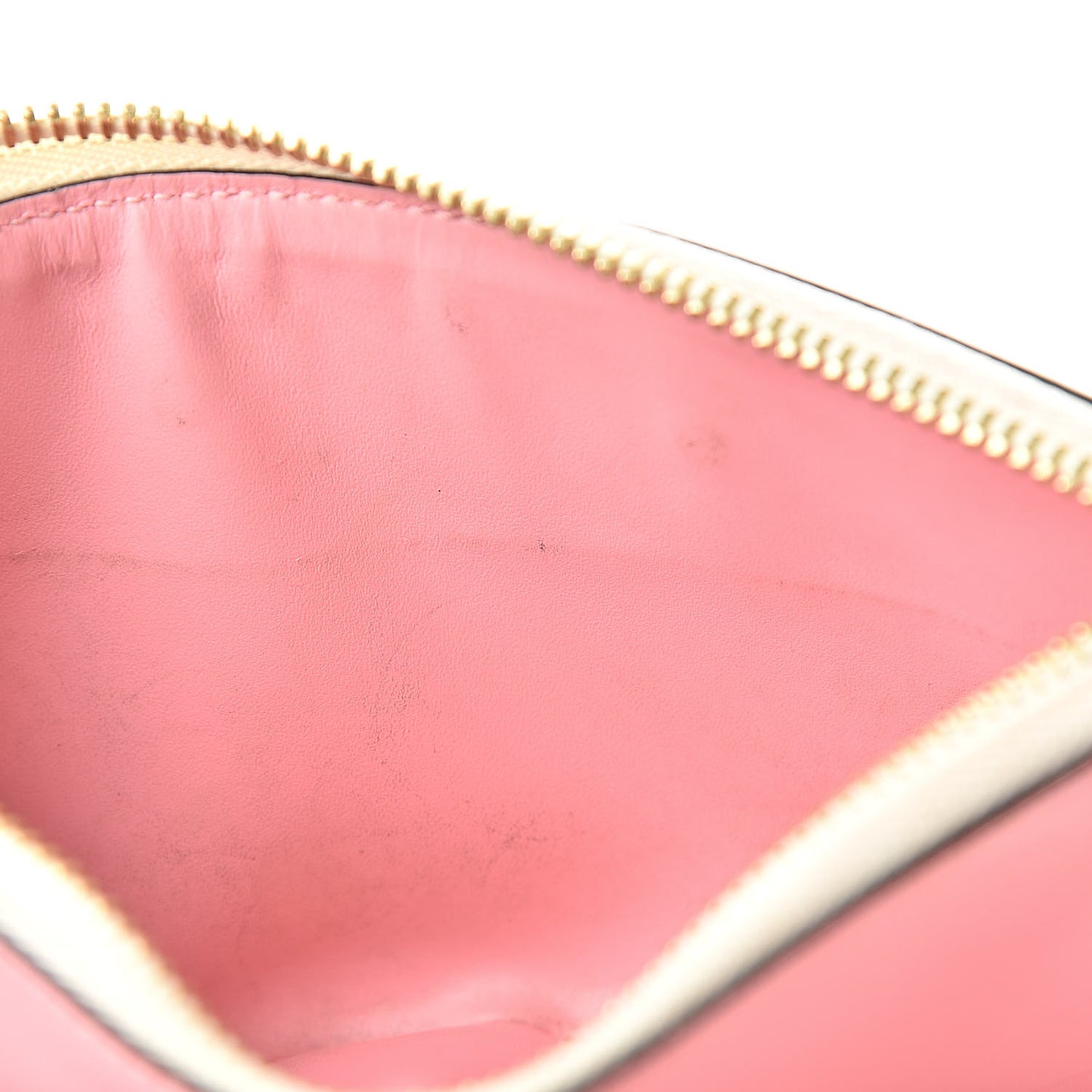 Calfskin City Steamer Wallet Kaki White