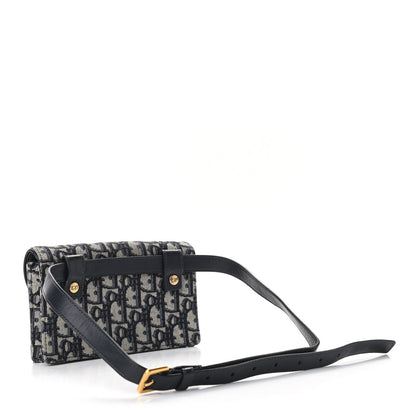 Christian Dior Oblique Saddle Belt Bag Blue 2 of 7
