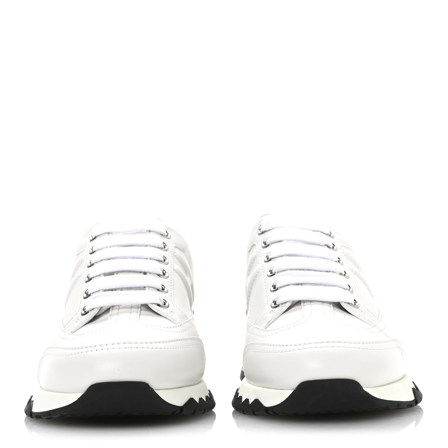 Calfskin Womens Trail Sneakers 35 White
