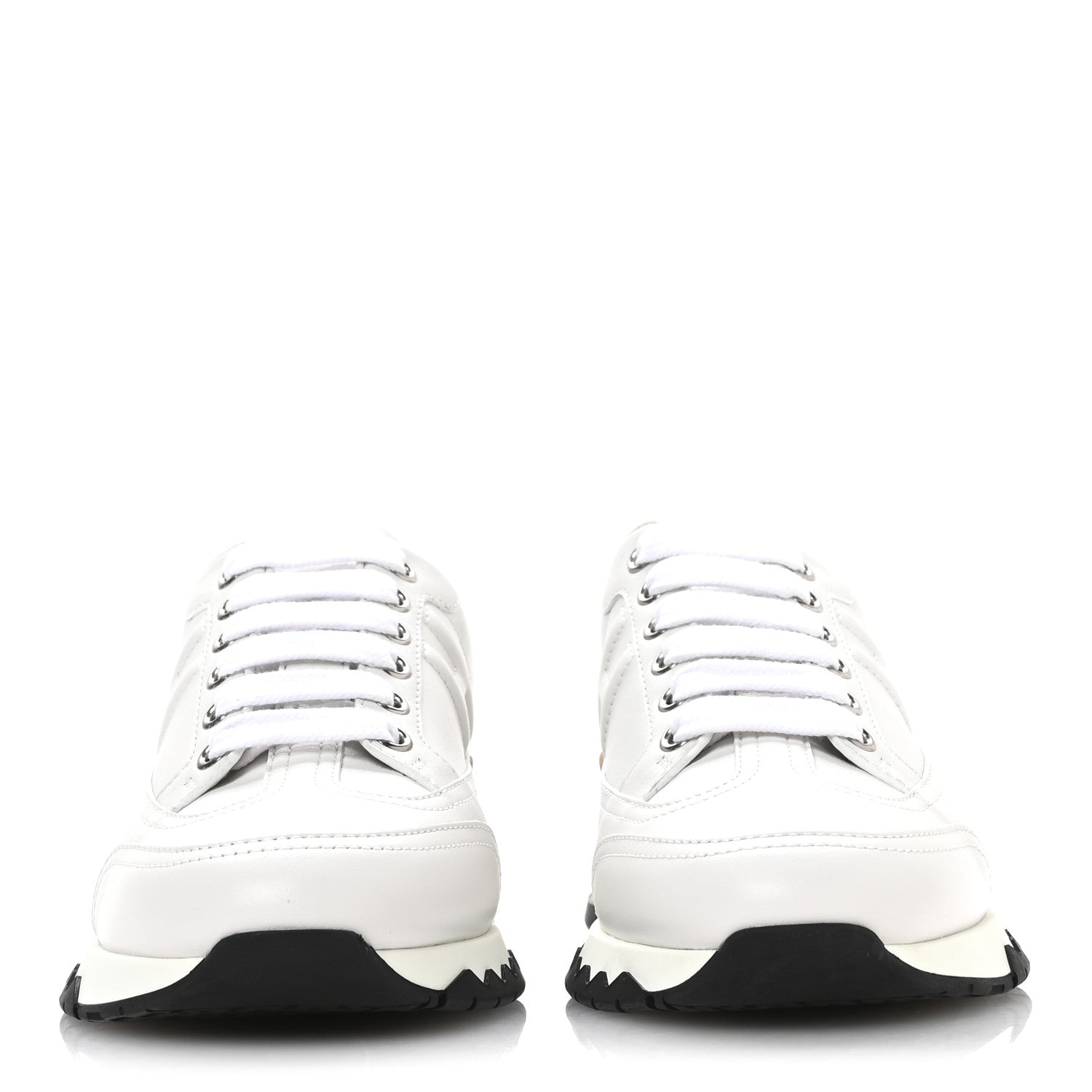 Hermes Calfskin Womens Trail Sneakers 35 White 3 of 9