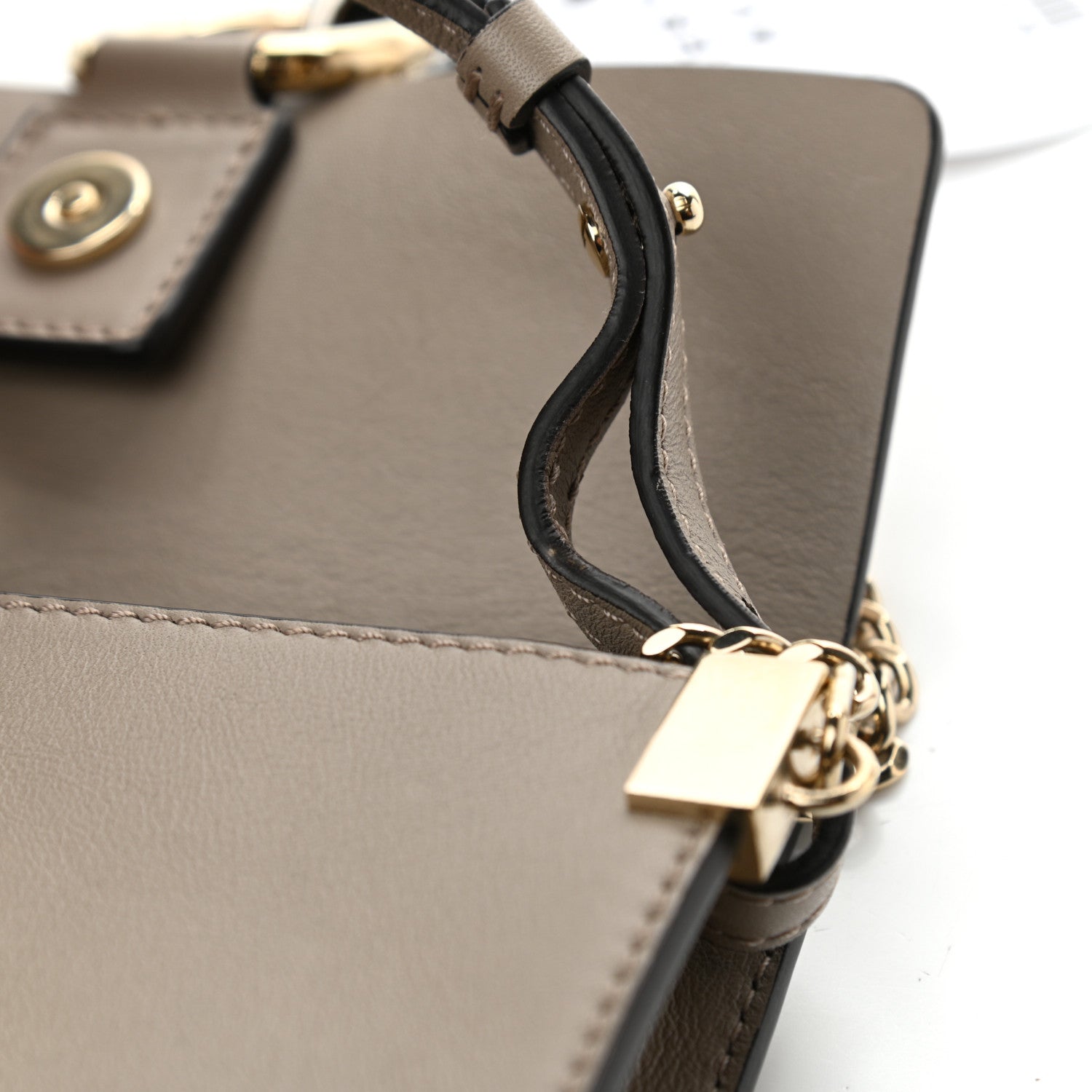 Chloe Suede Calfskin Mini Faye Shoulder Bag Motty Grey 12 of 12