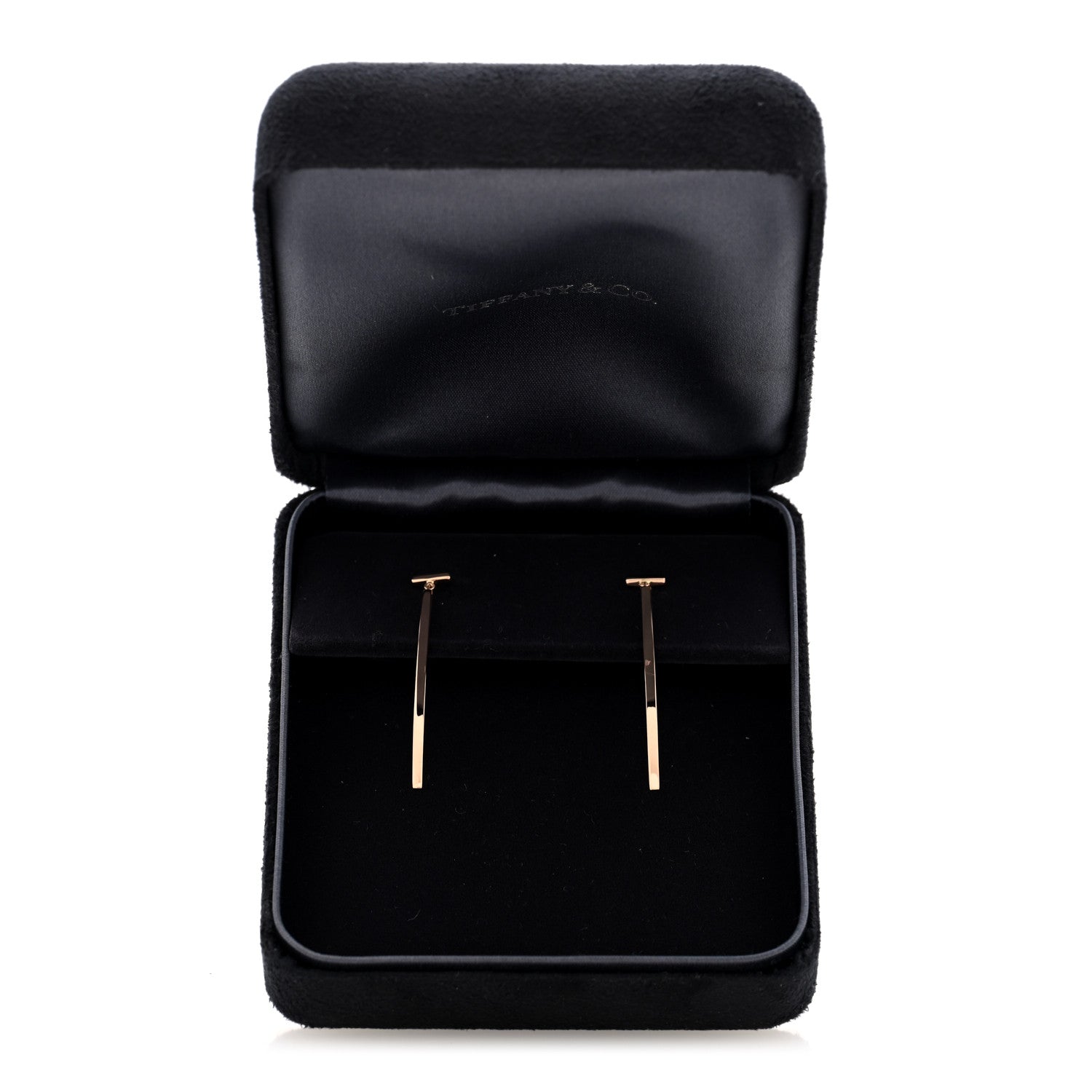 Tiffany 18K Rose Gold T Bar Earrings 5 of 5