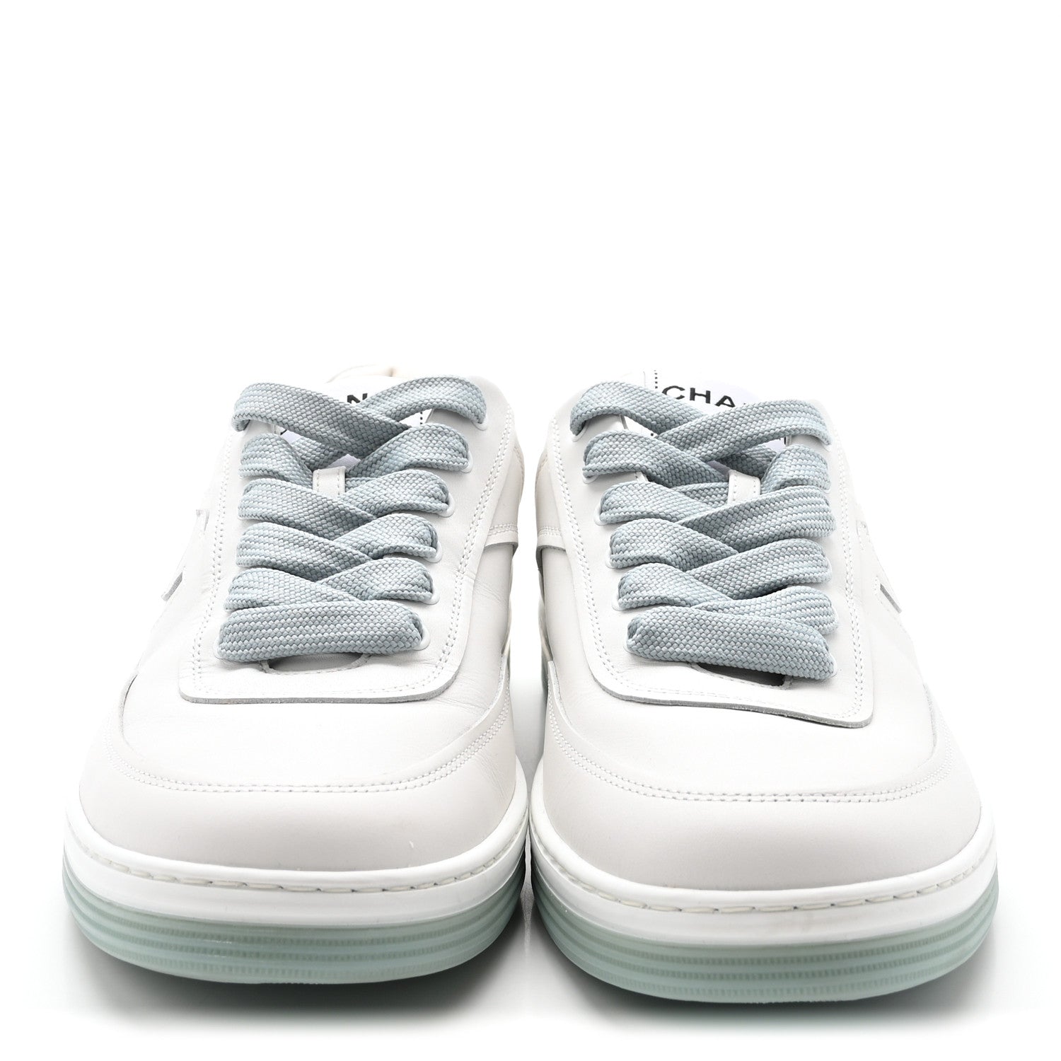 Chanel Kidskin Womens CC Sneakers 38.5 White 3 of 10