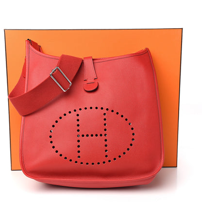 Hermes Epsom Evelyne III PM Rouge Casaque 9 of 9