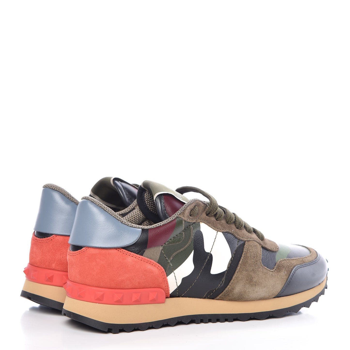Nappa Suede Camouflage Womens Rockrunner Sneakers 37.5 Multicolor