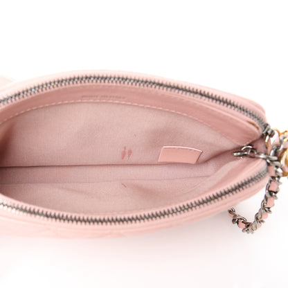Chanel Aged Calfskin Quilted Small Gabrielle Clutch With Chain Light Pink 5 of 14
