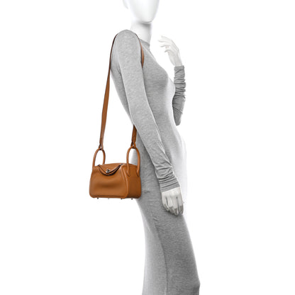 Hermes Swift Verso Mini Lindy 20 Sesame Bleu Brume 2 of 11