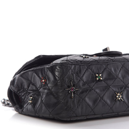 Chanel Aged Calfskin Crystal 2.55 Reissue 225 Flap Black 6 of 9