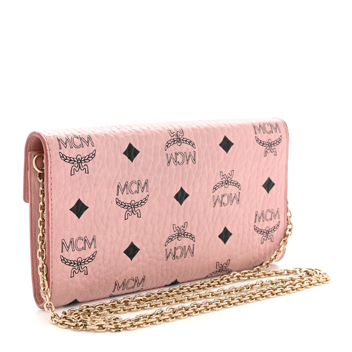 MCM Visetos Large Patricia Wallet On Chain Soft Pink 3 of 12