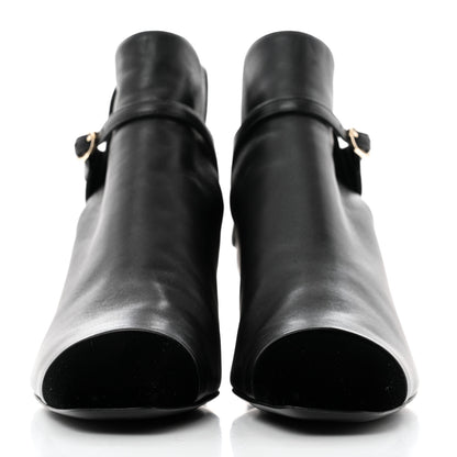 Chanel Lambskin Velvet Cap Toe Short Ankle Boots 38 Black 2 of 9