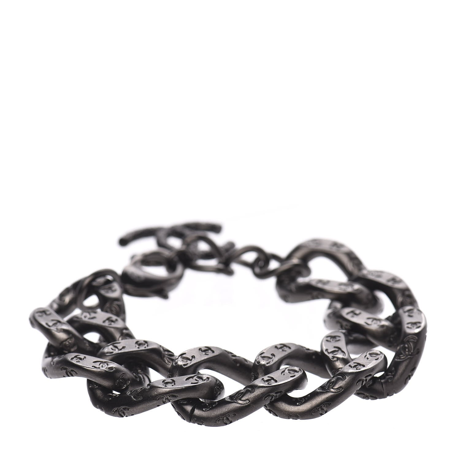 Chanel Chain Link CC Bracelet Dark Silver 1 of 4