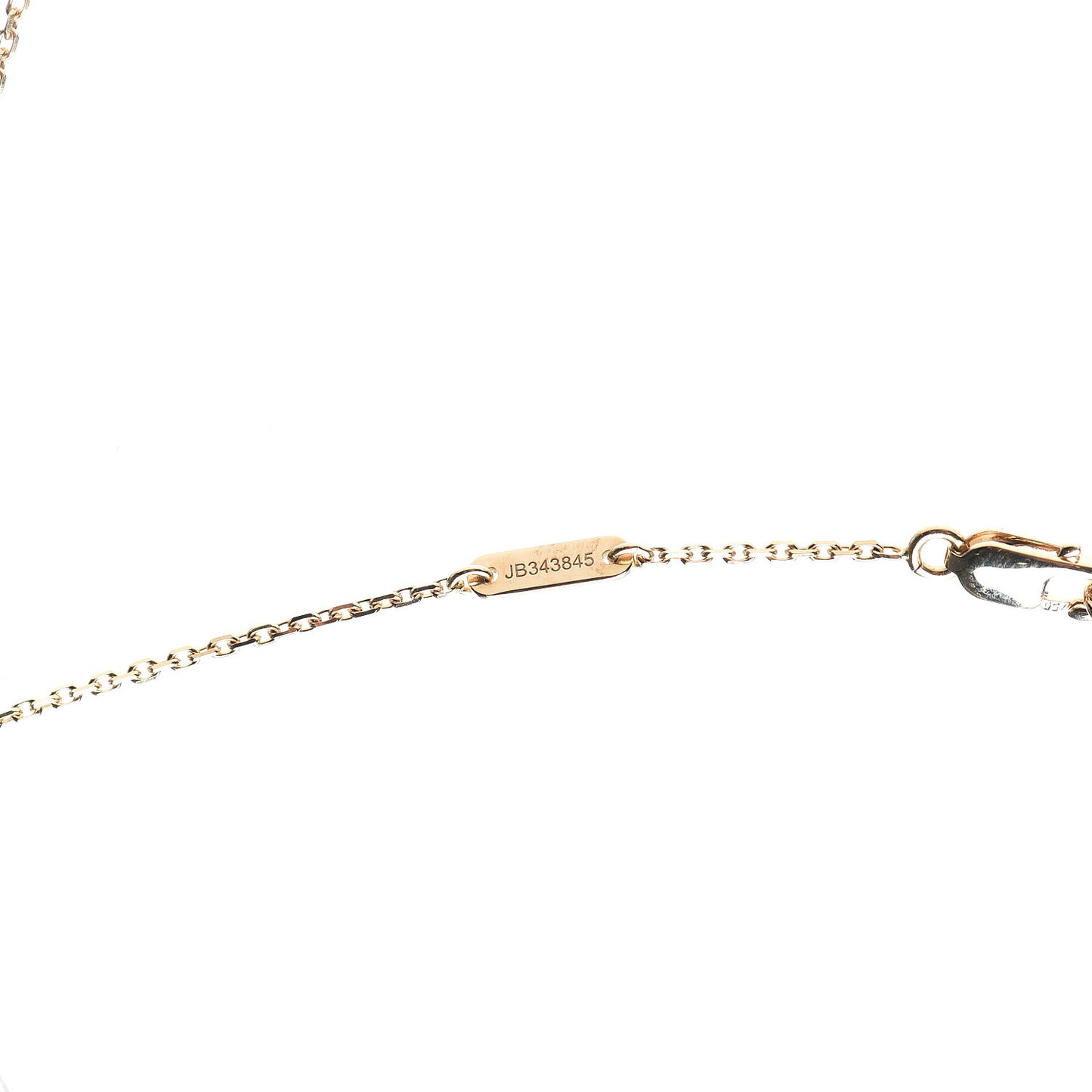 18K Yellow Gold Mother of Pearl Sweet Alhambra Butterfly Pendant Necklace