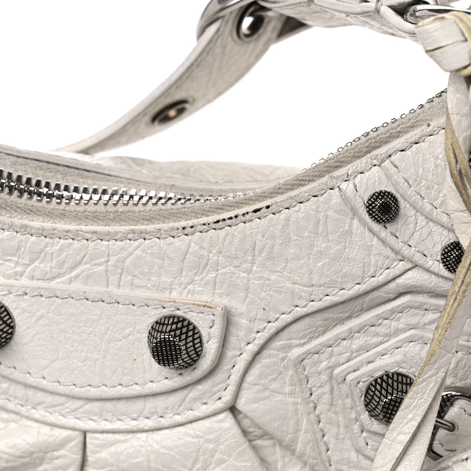 Balenciaga Agneau Arena Le Cagole Shoulder Bag XS Optic White 17 of 20