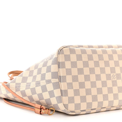 Louis Vuitton Damier Azur Neo Neverfull MM Rose Ballerine 9 of 10