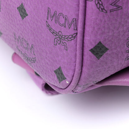 MCM Visetos Medium Sprinkle Stud Stark Backpack Purple 14 of 16