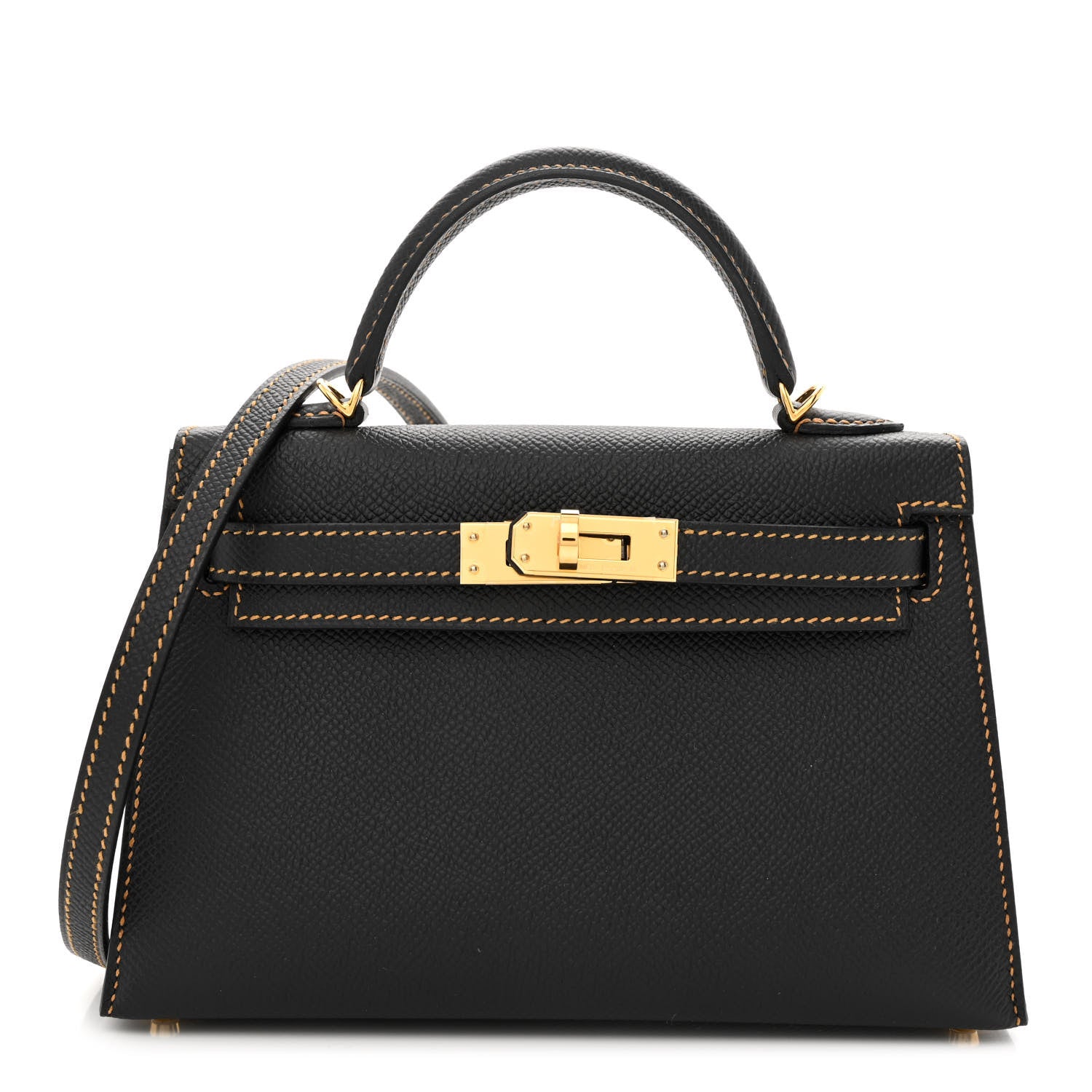Hermes Epsom Horseshoe Mini Kelly Sellier 20 Black Natural Sable 1 of 12