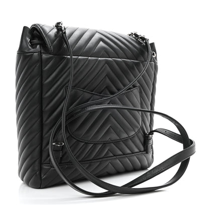 Chanel Calfskin Chevron Quilted Large Urban Spirit Backpack Black 2 of 7