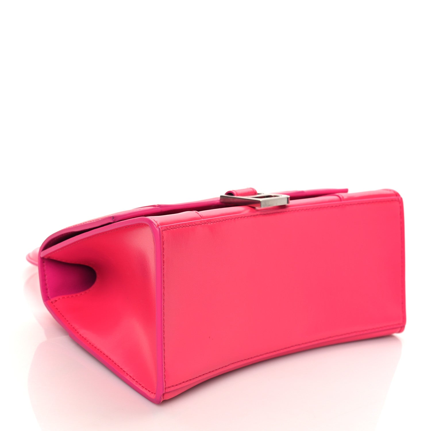Balenciaga Shiny Box Calfskin Small Hourglass Top Handle Bag Acid Fuchsia 4 of 9