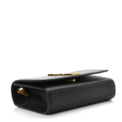 Saint Laurent Grain De Poudre Small Monogram Kate Satchel Black 5 of 10
